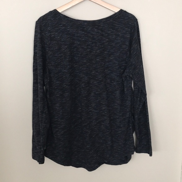 OLD NAVY Heathered LS Ruching Scoop Neck Top - Picture 6 of 6
